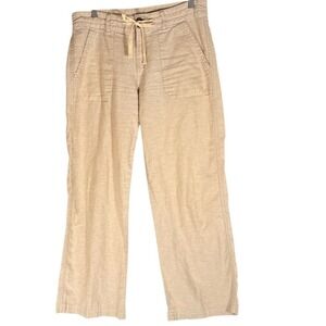 Patagonia Women's Beige recycled button front pant with drawstring size 6